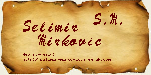 Selimir Mirković vizit kartica